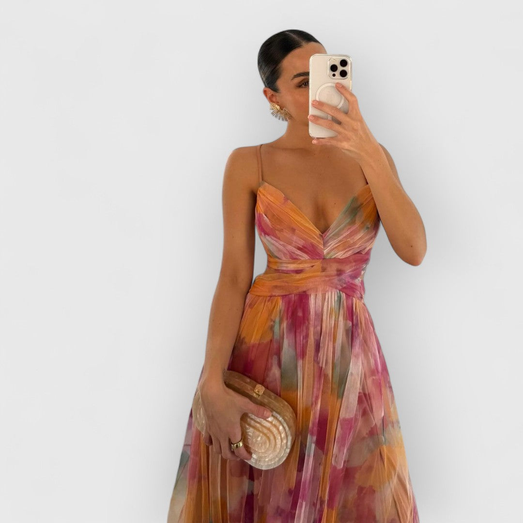 Tara - Long Dress with Floral Print