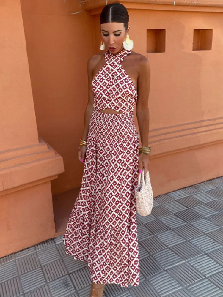 Liora™ | Elegant Draped Midi Dress with Off-the-Shoulder Design