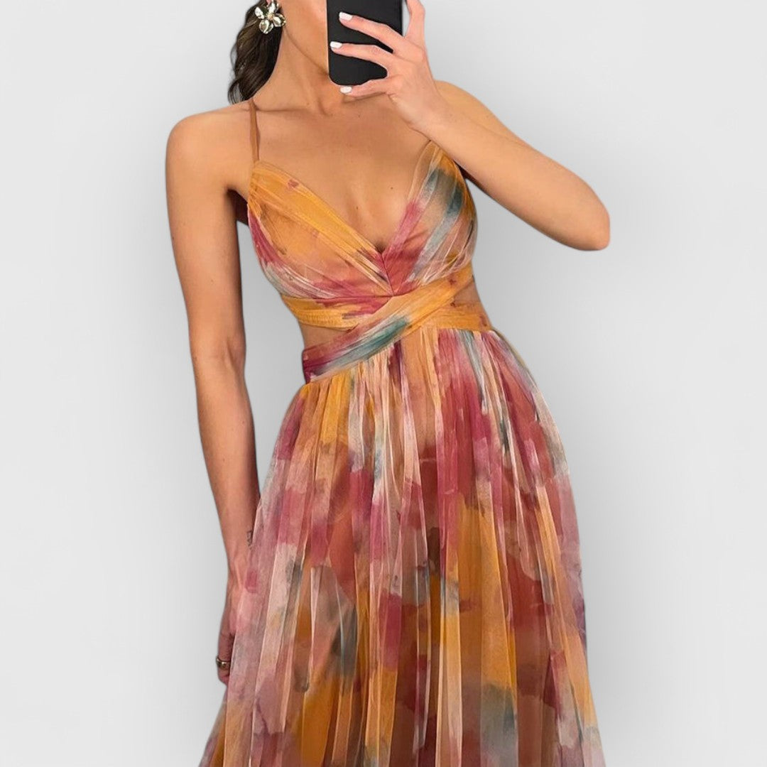 Tara - Long Dress with Floral Print