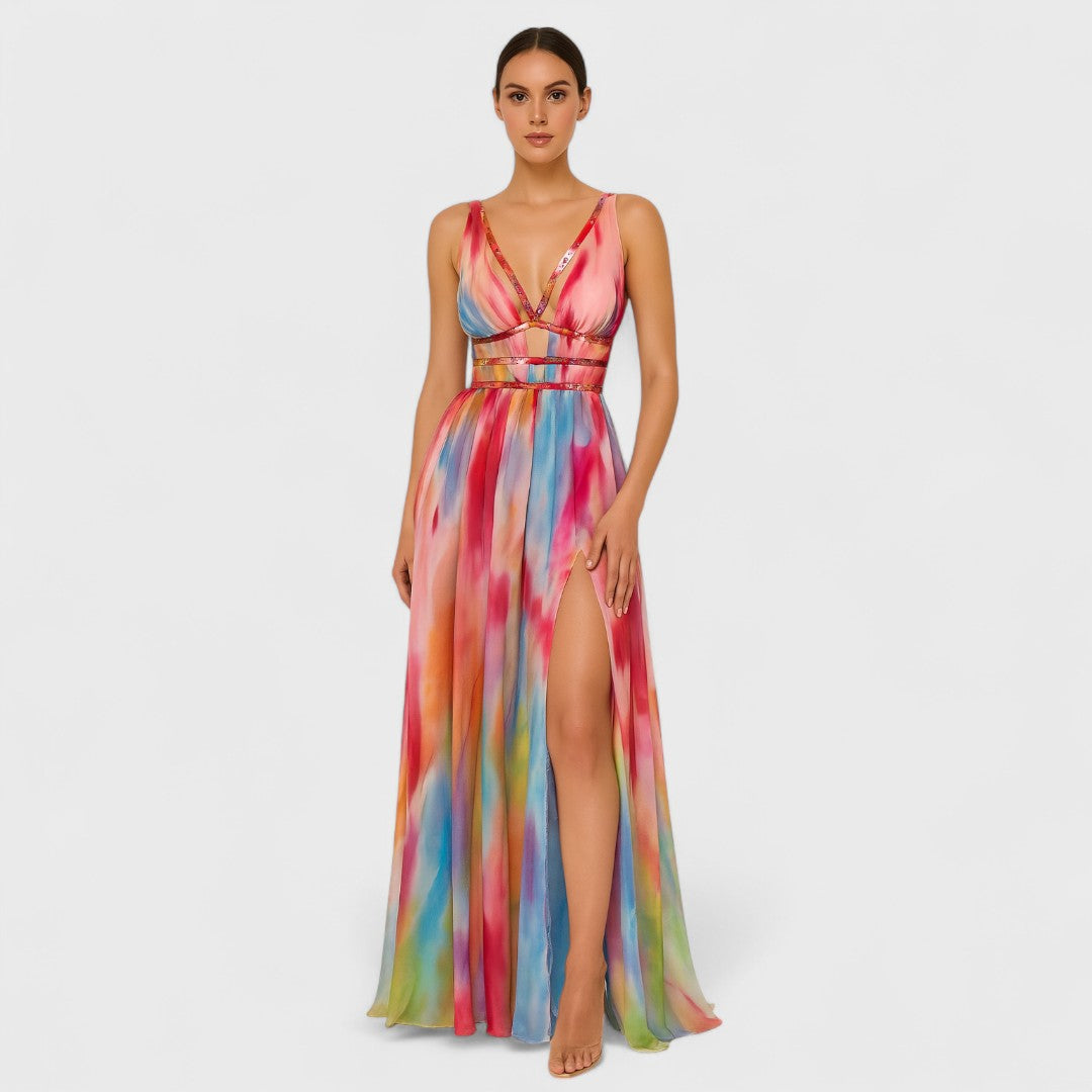 Clara - Long Painted Dress