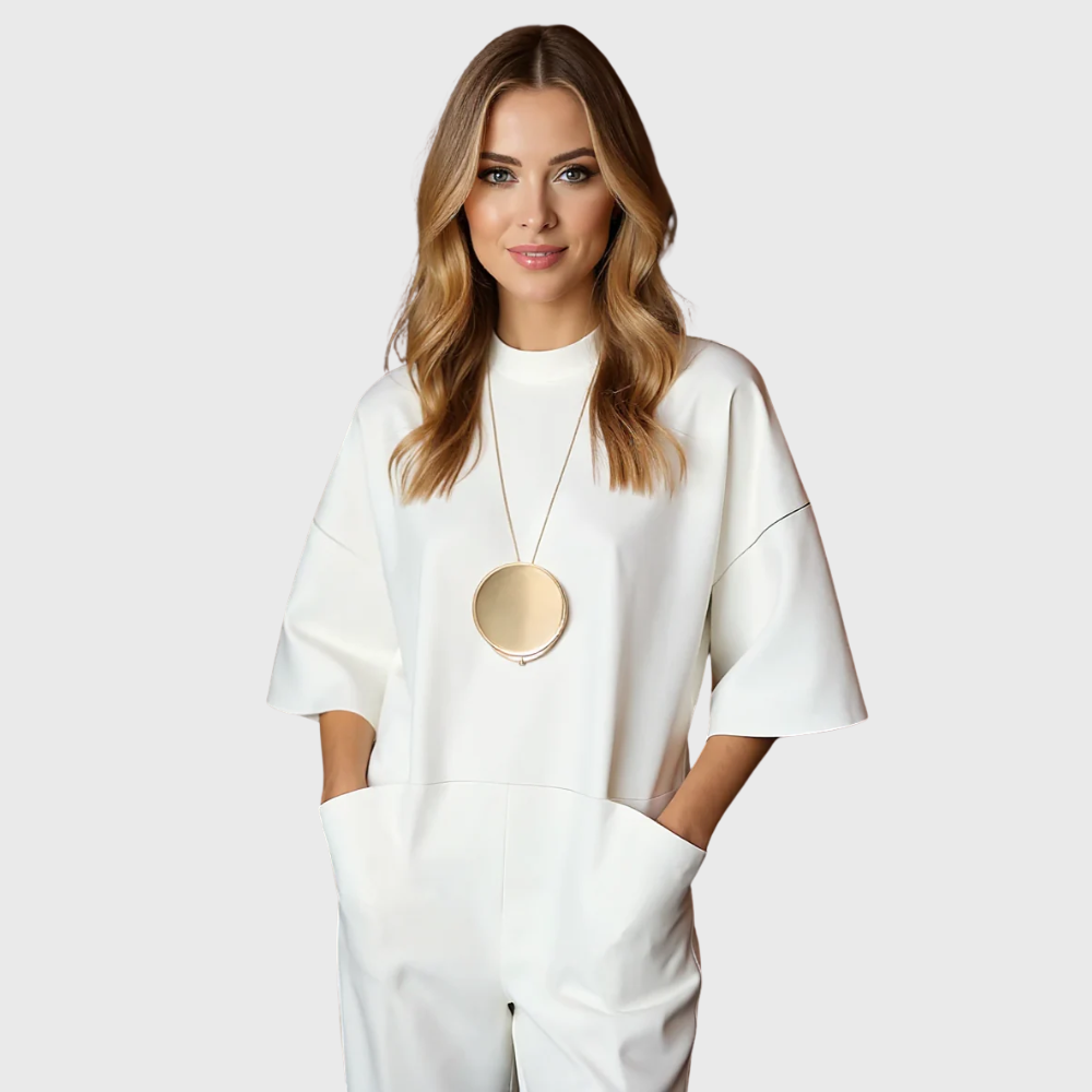 Lila | Elegant Short-Sleeved Jumpsuit