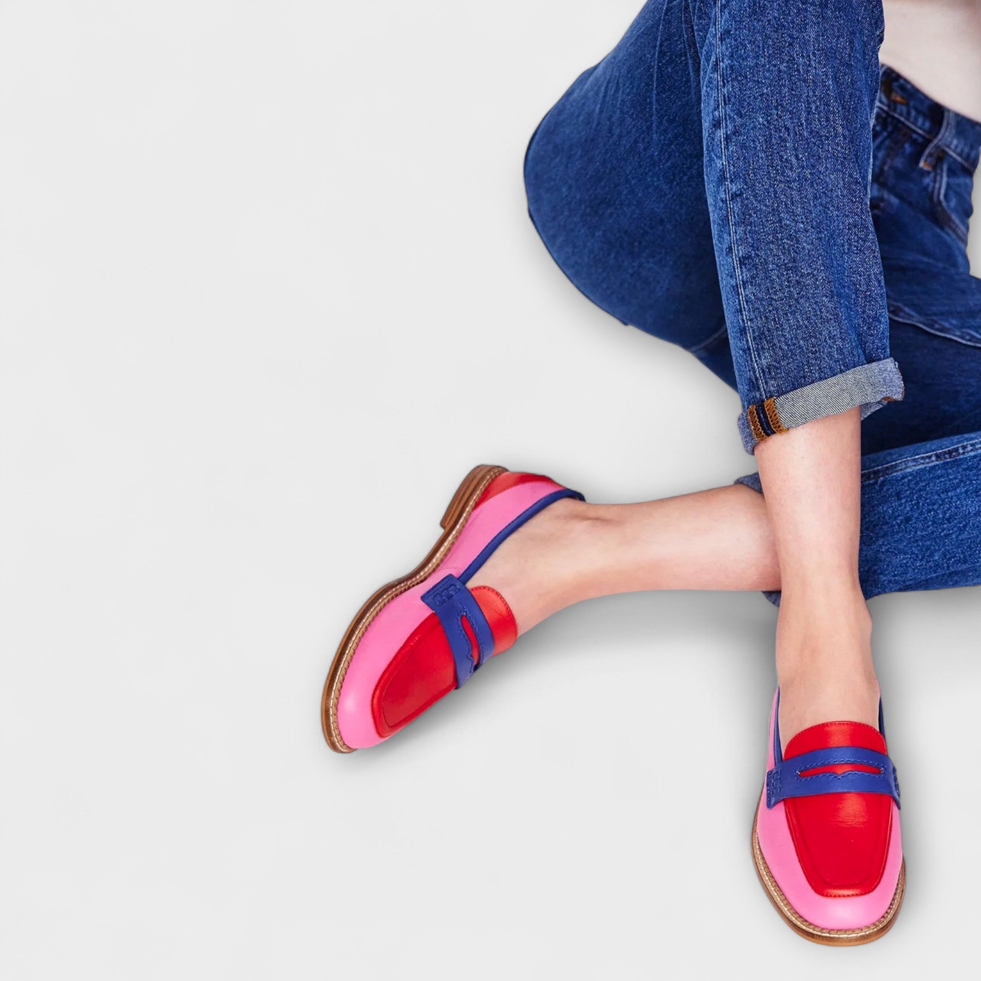 Seraphina – Colourful patchwork with round toe